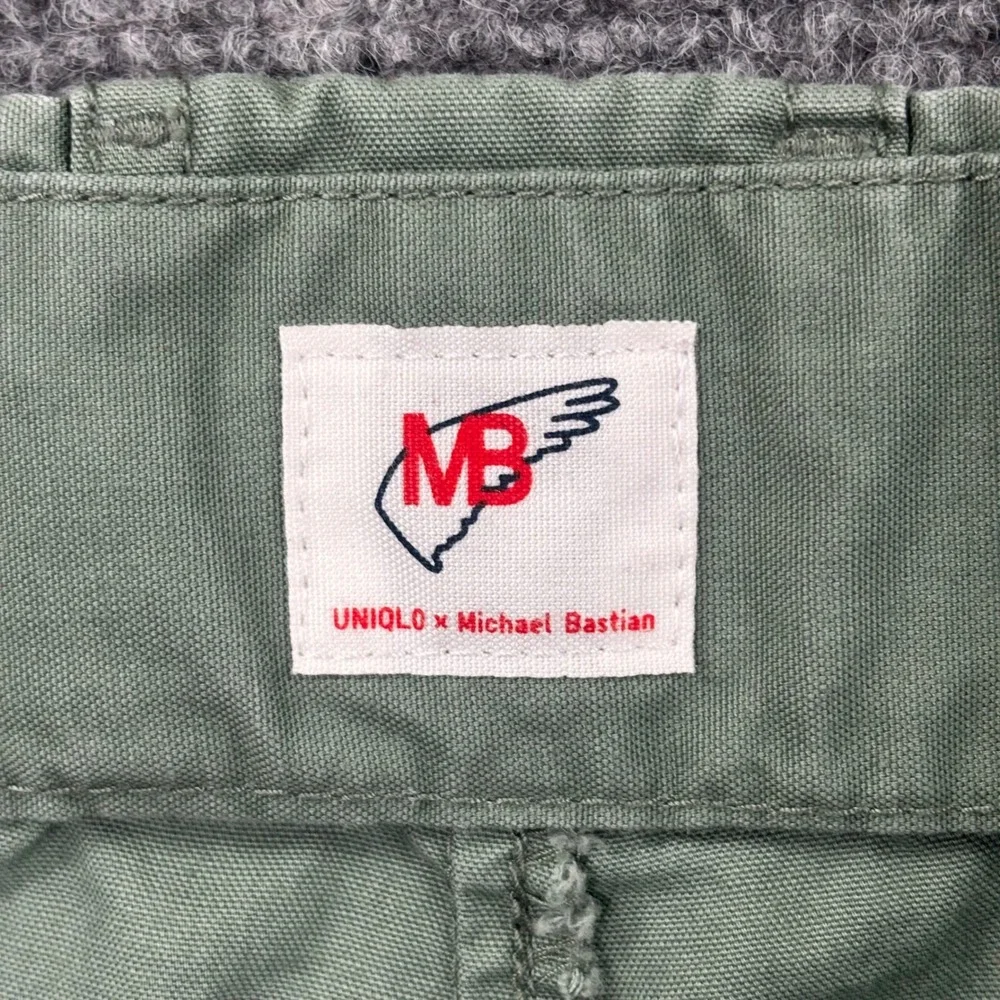 Uniqlo x Michael‎ Bastian Cargo Shorts 27-30W Small Green Cotton Utility Men's